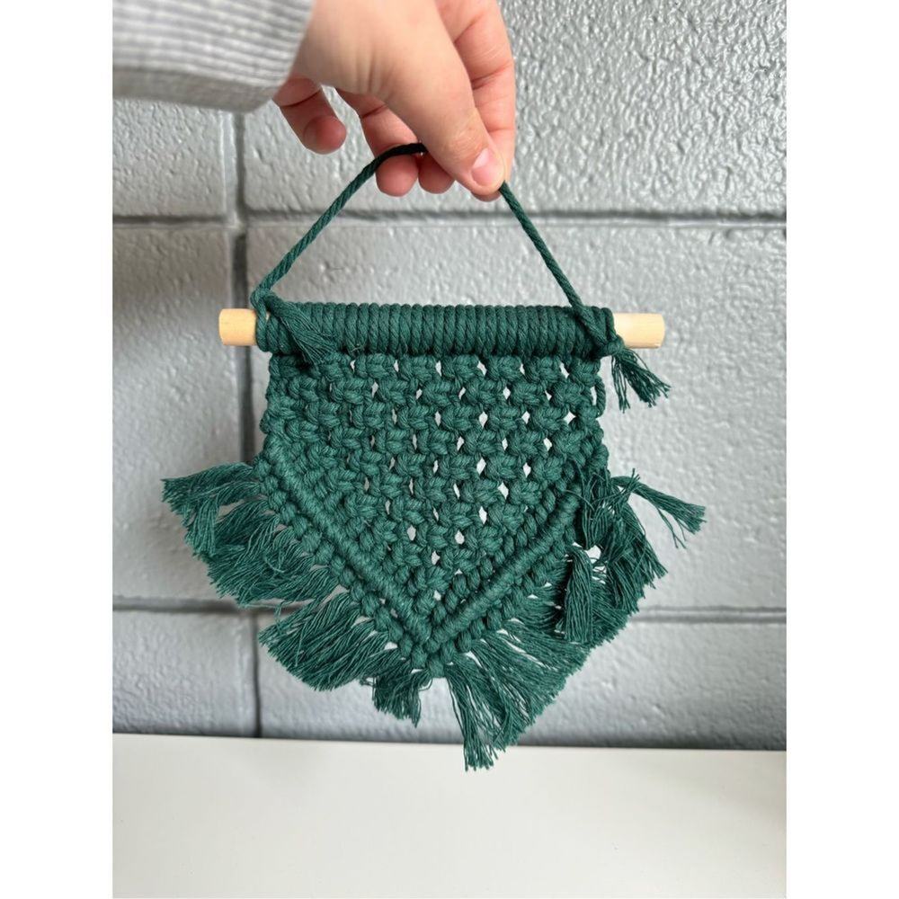 Home Woven Macrame Bohemian Semicircle Wall Hanging Tapestry with Tassels Nordic - Picture 2 of 2